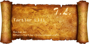 Tartler Lili névjegykártya